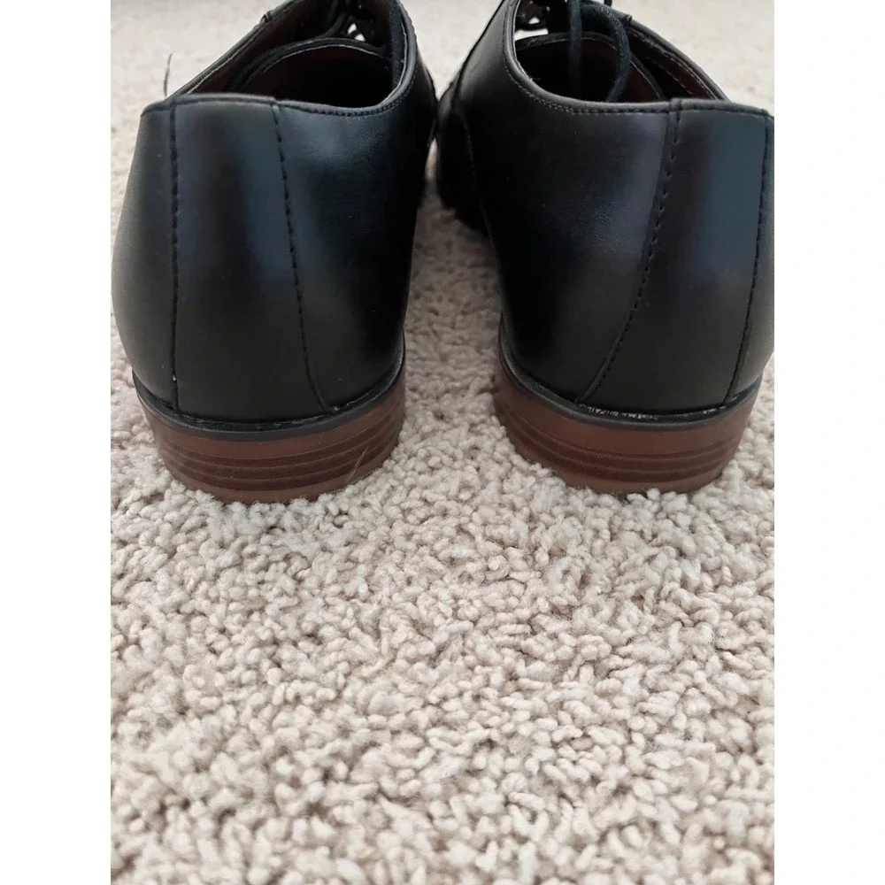 Apt 9 Ortholite Impressions Black Oxford Dress Shoes Mens Size 10 M Memory Foam